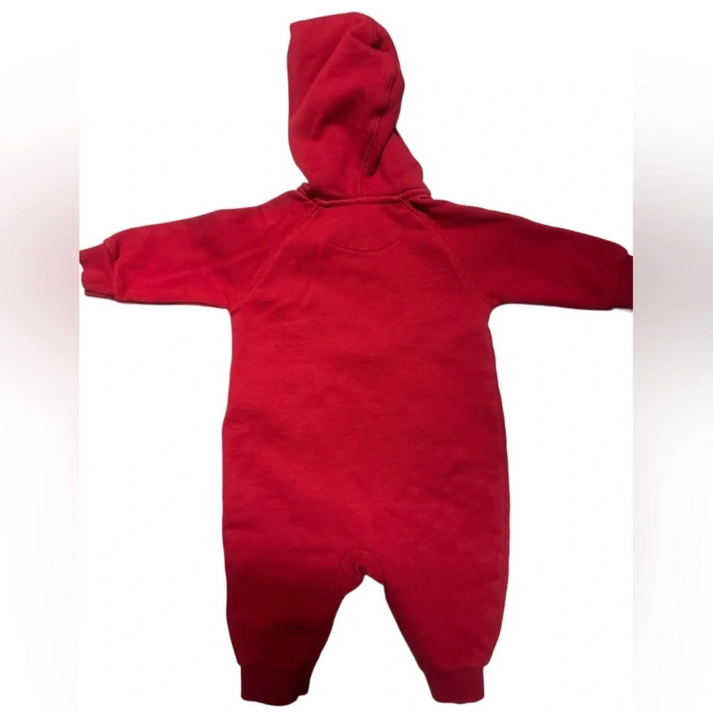 Nike Red Footies One Piece with Cozy Fleece